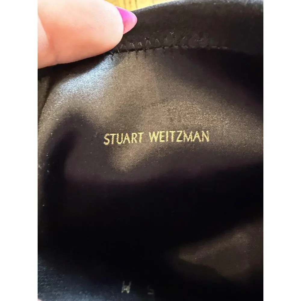 Womens Stuart Weitzman Over the Knee Boots Sz 5 Black Suede